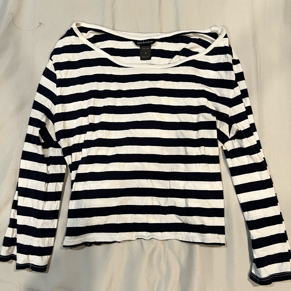 Victoria secret modainternational striped crop top